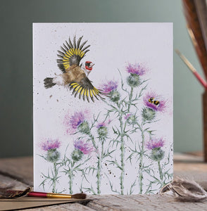 Feathers & Thistles Gold Finch Card