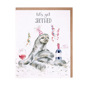 Let's Get Slothed Card