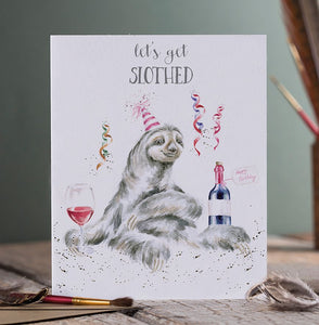 Let's Get Slothed Card