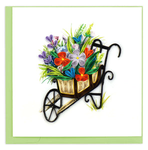 Wheelbarrow Garden Quilling Card