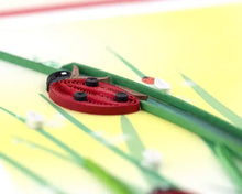 Load image into Gallery viewer, Ladybug Quilling Card
