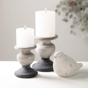 Grey Terracotta Candle Holder
