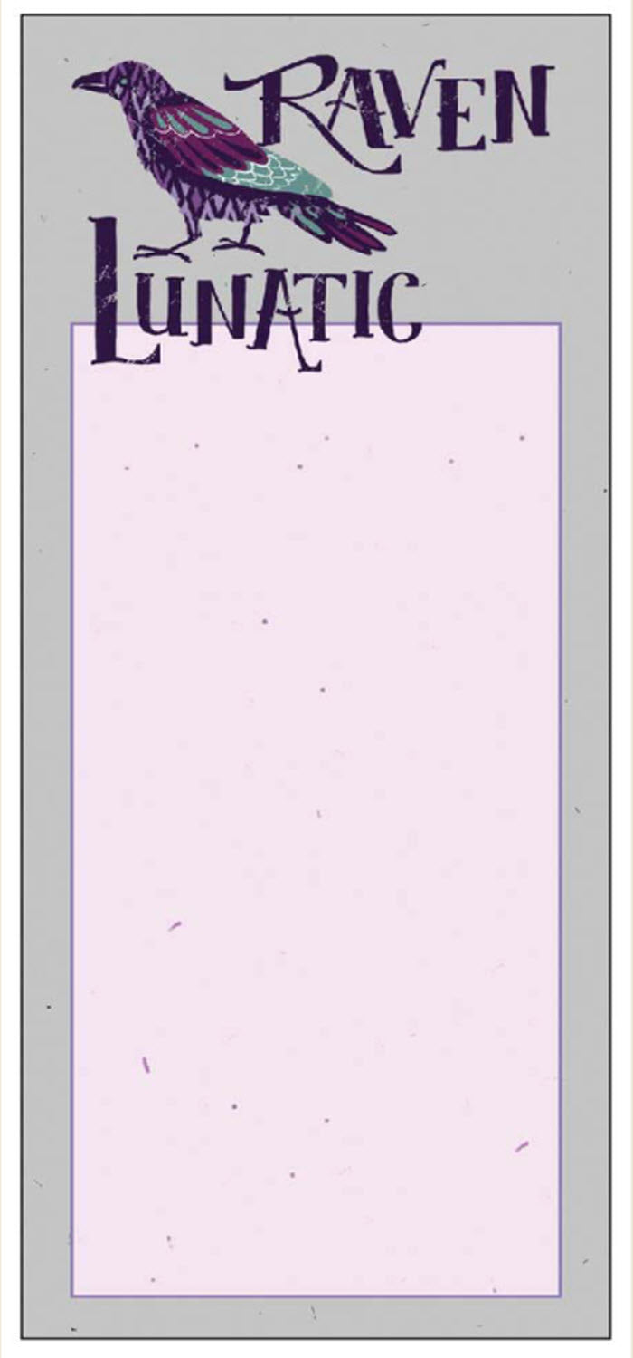 Raven Lunatic Magnetic Notepad