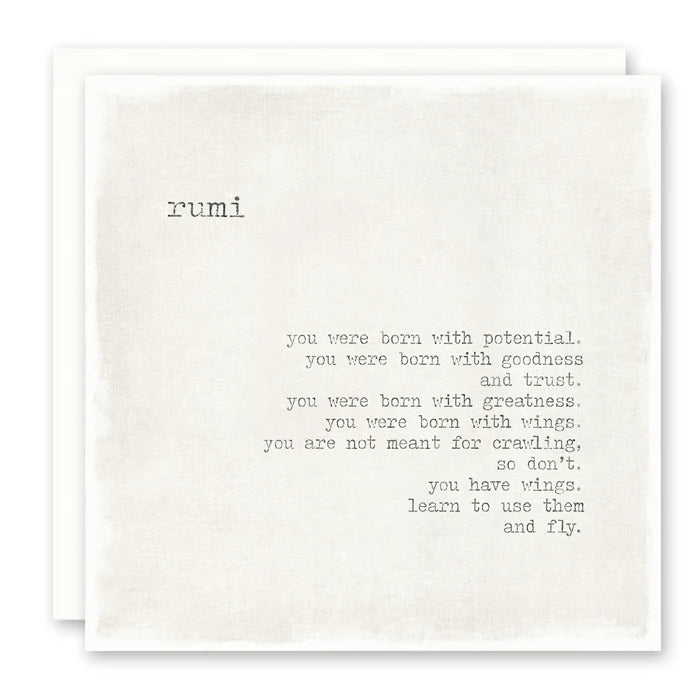 Rumi You Were Born Card