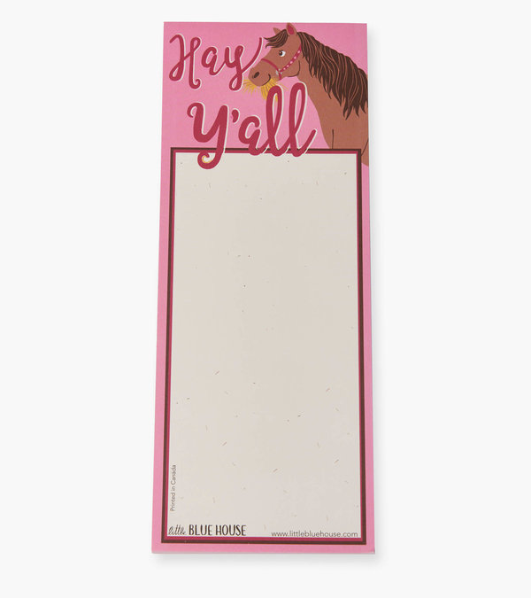 Hay Y'all Magnetic Notepad
