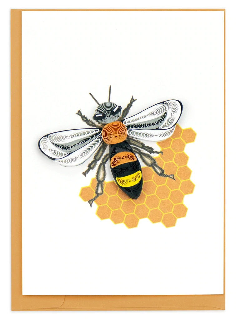 Honey Bee Quilling Enclosure Card