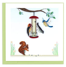 Load image into Gallery viewer, Bird Feeder Quilling Card
