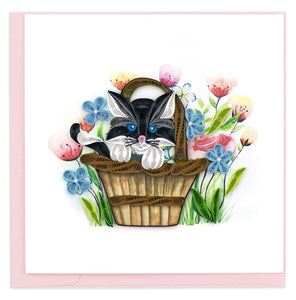 Black Kitten Quilling Card