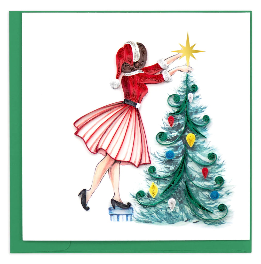Christmas Lady Quilling Card