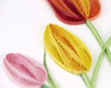 Load image into Gallery viewer, Colourful Tulips Quilling Card
