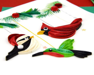 Holiday Birds Quilling Card