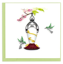 Load image into Gallery viewer, Hummingbird Feeder Quilling Card
