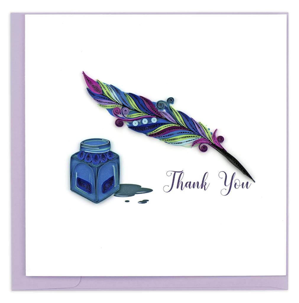 Quill & Ink Thank You Quilling Card