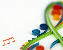 Load image into Gallery viewer, Treble Clef Quilling Card
