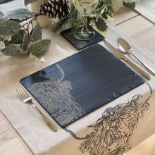 Load image into Gallery viewer, Highland Cow Slate Placemats, Set 2
