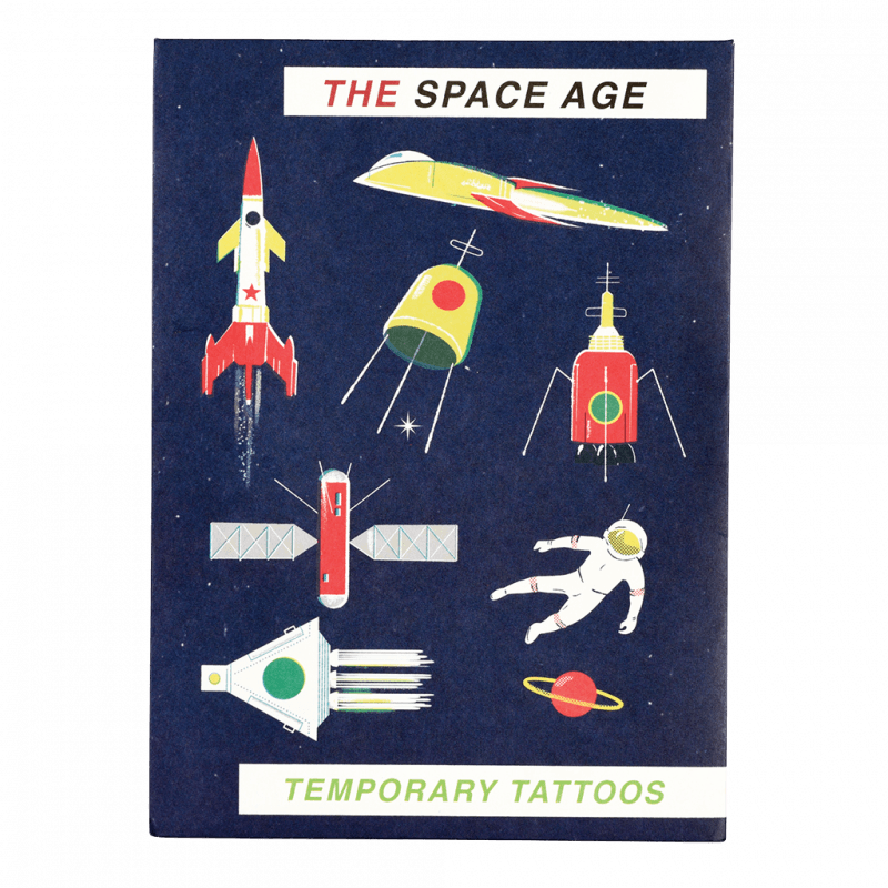 Space Age Temporary Tattoos