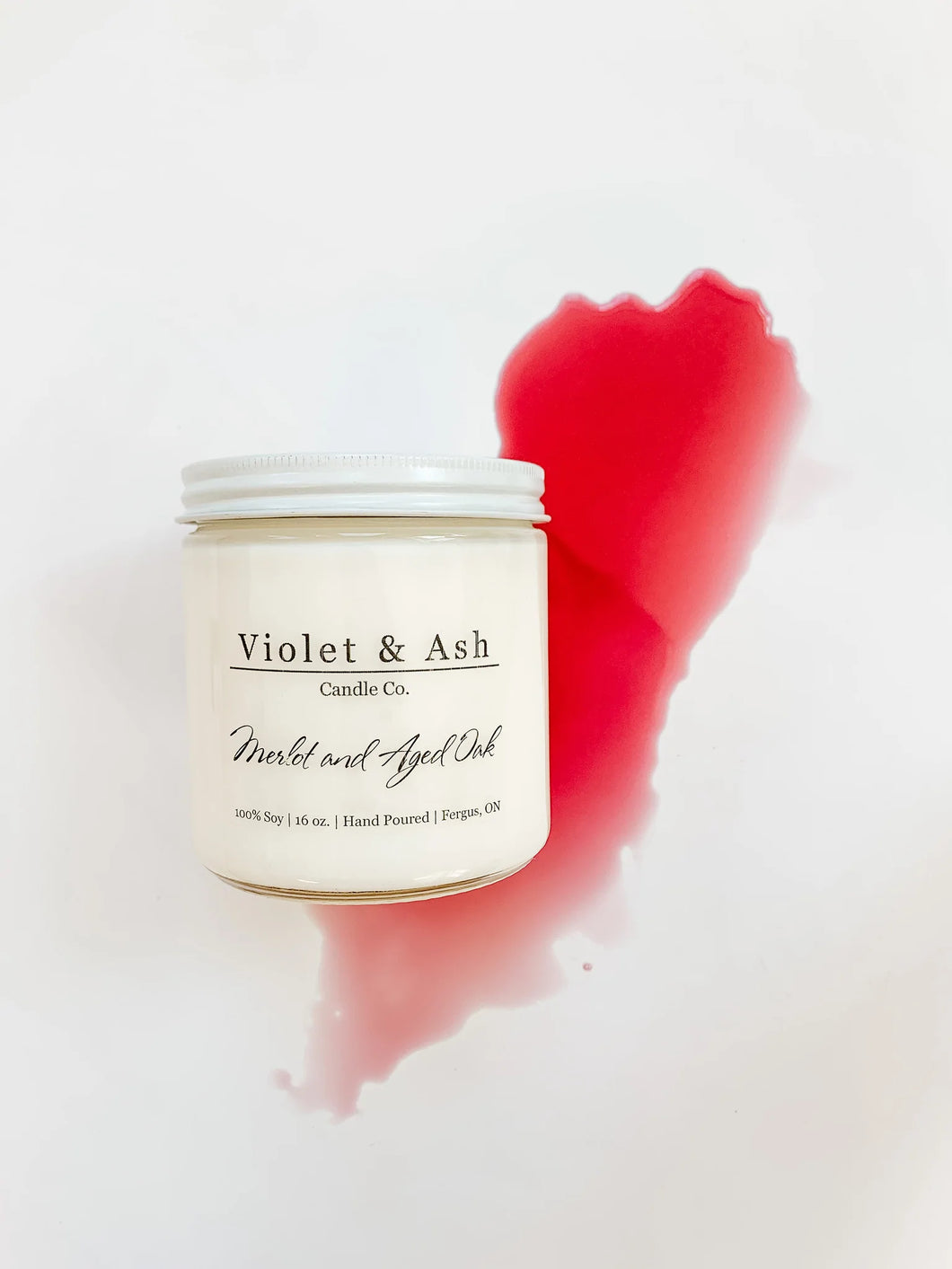 Merlot & Aged Oak 8oz Candle by Violet & Ash