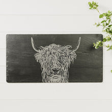 Load image into Gallery viewer, Highland Cow Slate Table Runner
