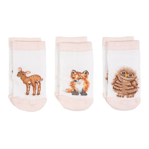 Little Forest Woodland Animals Baby Socks