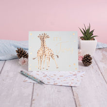 Load image into Gallery viewer, Double The Joy Twins Giraffe Card
