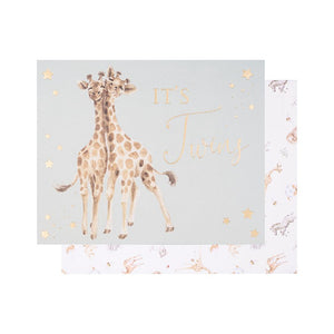 Double The Joy Twins Giraffe Card