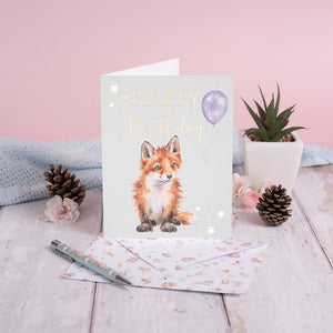 Pawty Time Fox Card