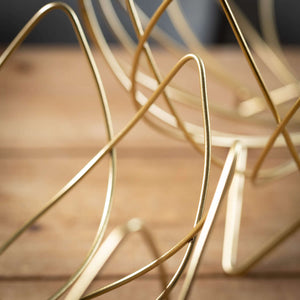 Sculpted Gold Wire Footed Bowl