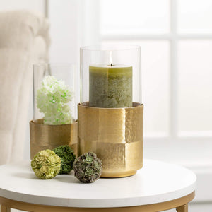 Brushed Gold Pillar Holder