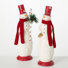 Load image into Gallery viewer, Snowflake Wishes Snowman Decor
