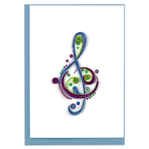 Treble Clef Quilling Enclosure Card