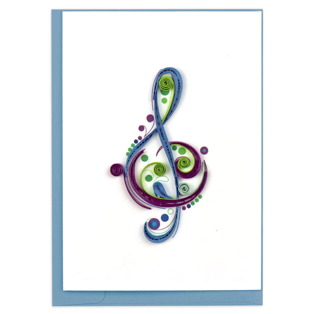 Treble Clef Quilling Enclosure Card