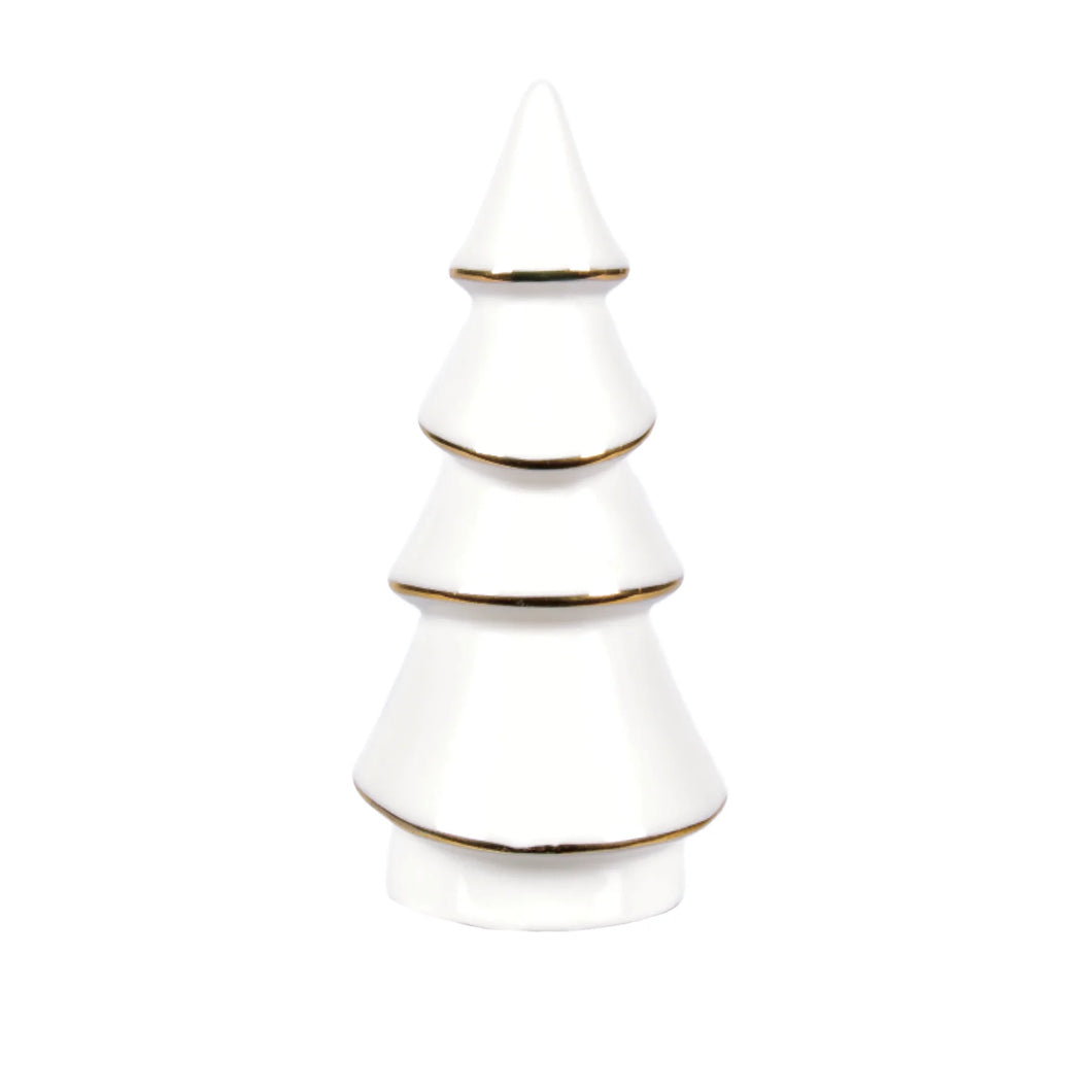 White + Gold Ceramic Tree, Small