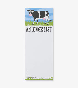An Udder List Magnetic Notepad