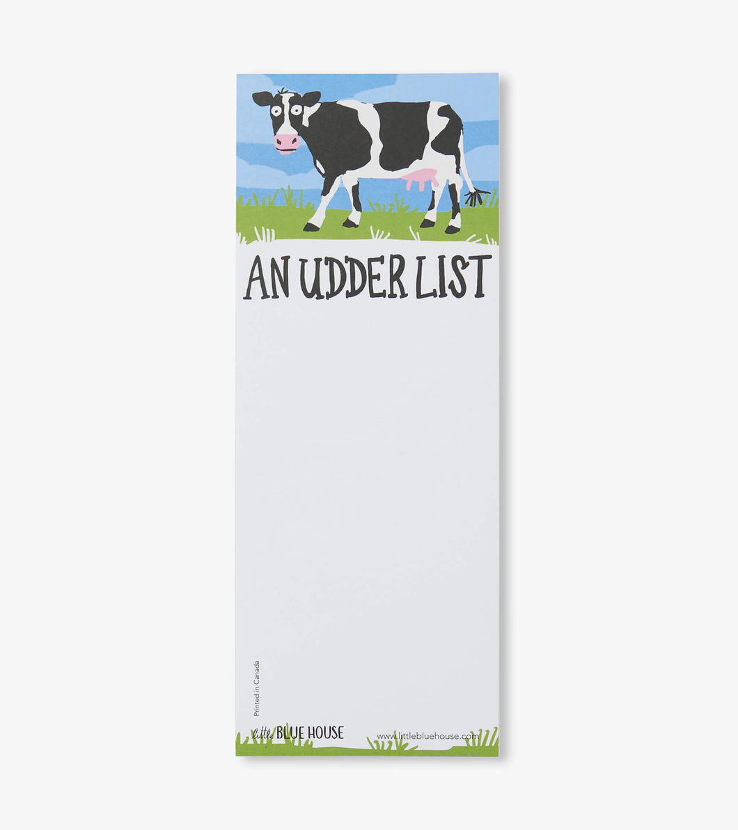 An Udder List Magnetic Notepad