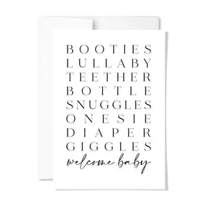 Welcome Baby List Card
