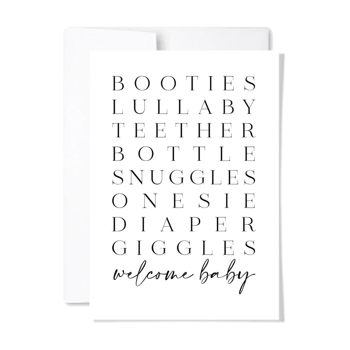 Welcome Baby List Card