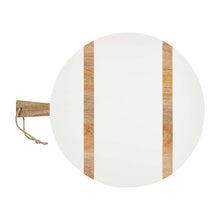 Load image into Gallery viewer, Handled White Serving Board

